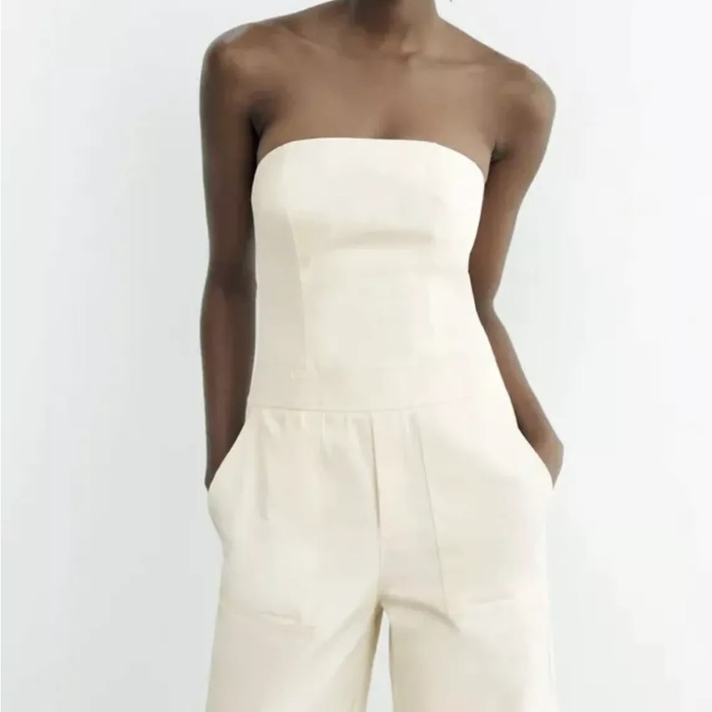 Zara Strapless Cargo Jumpsuit - Picture 5 of 8